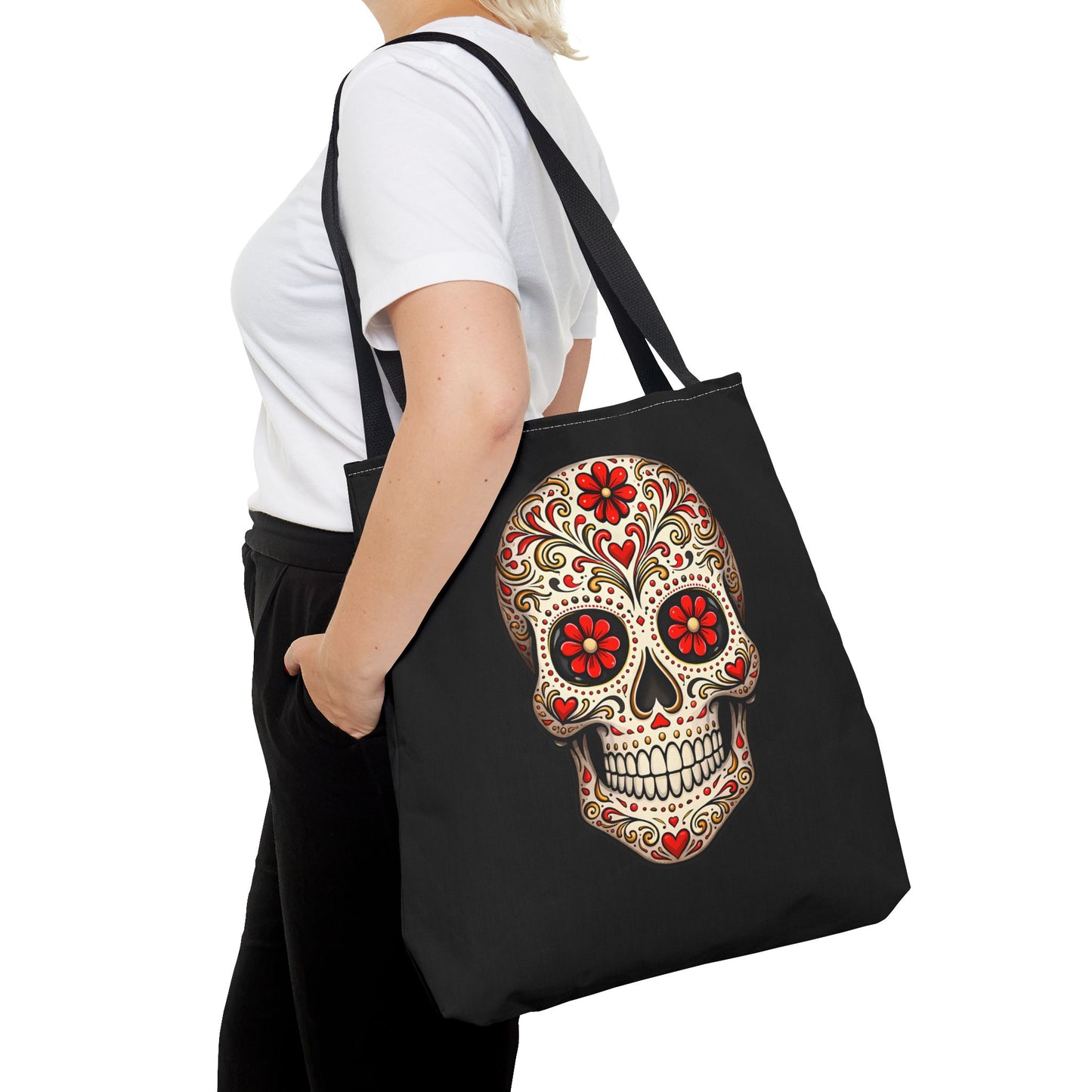 Ruby's Red Sugar Skull Tote Bag