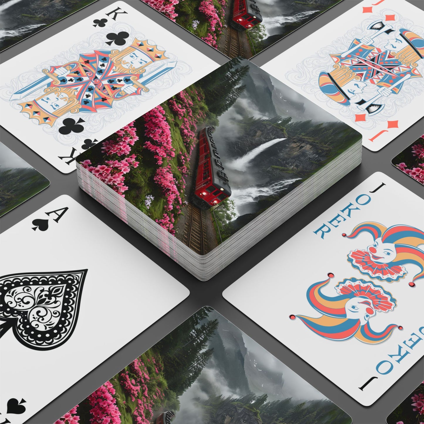 Train In Valley Playing Cards