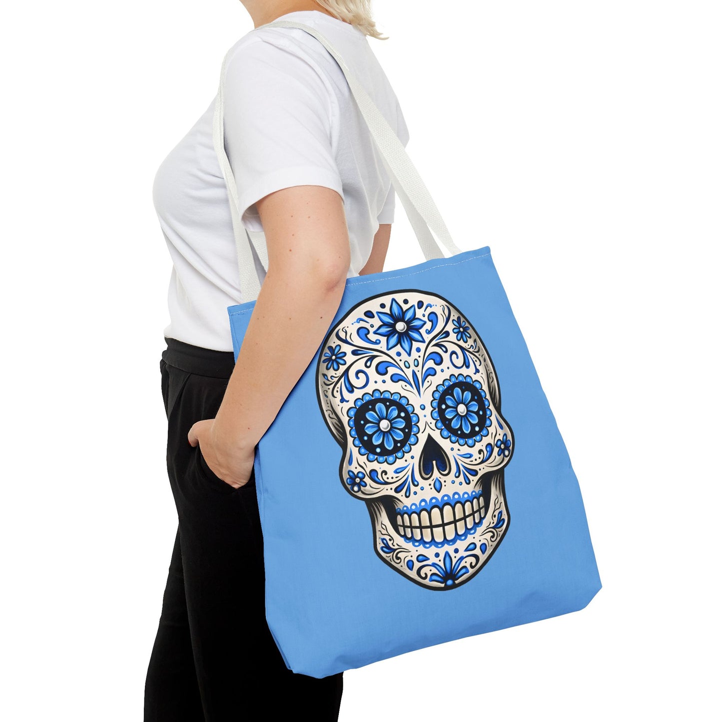Brenda's Blue Sugar Skull Tote Bag
