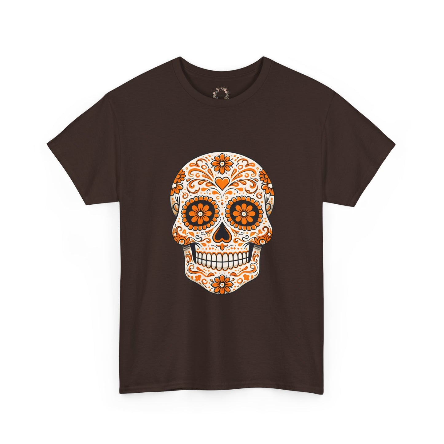 Ophelia's Orange Sugar Skull Adult Shirt