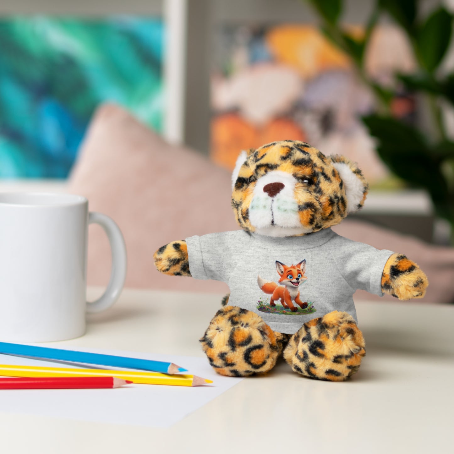Fox On Tee Animal Plush