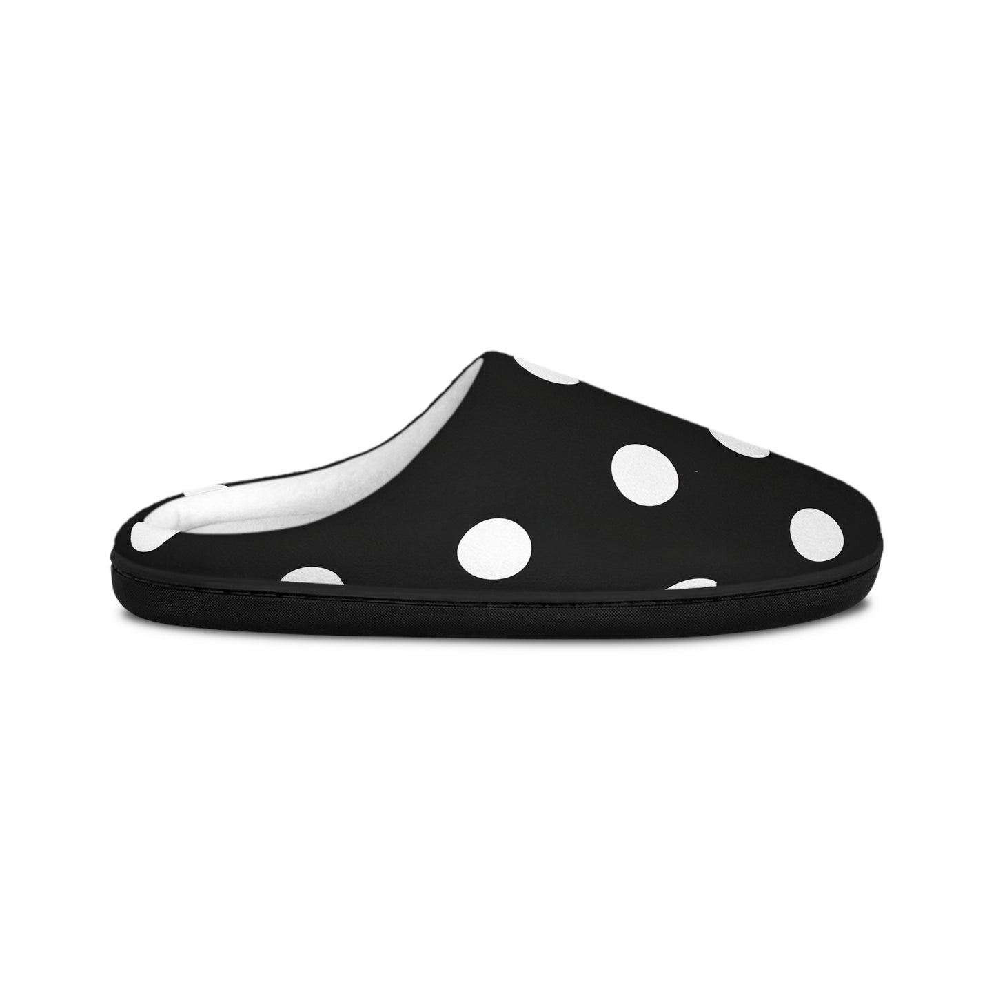 Bianca's Black & White Polka Dot Women's Indoor Slippers