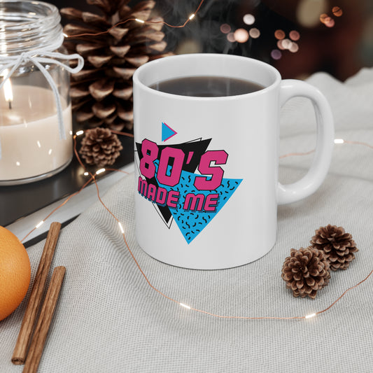 80's Made Me Retro Ceramic Mug, Coffee Cup