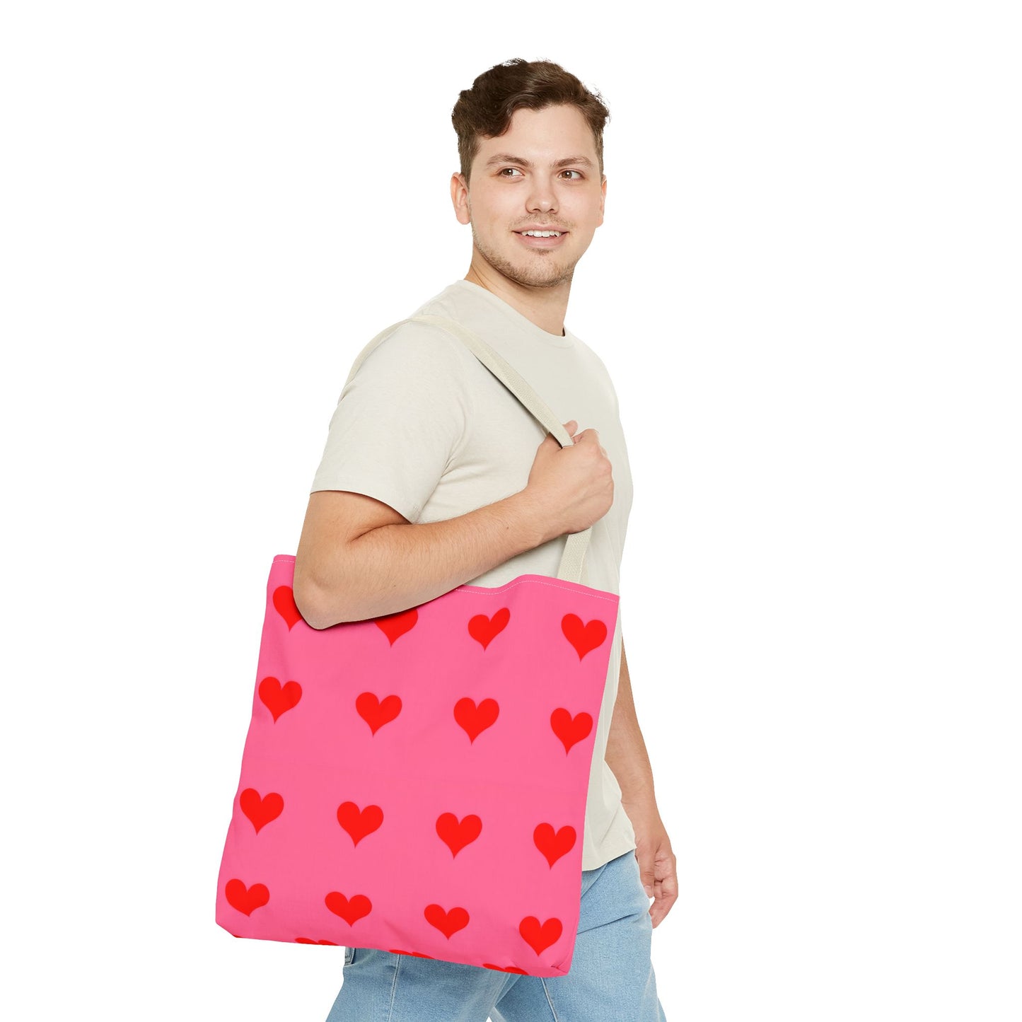 Paisley's Pink & Red Heart Tote Bag