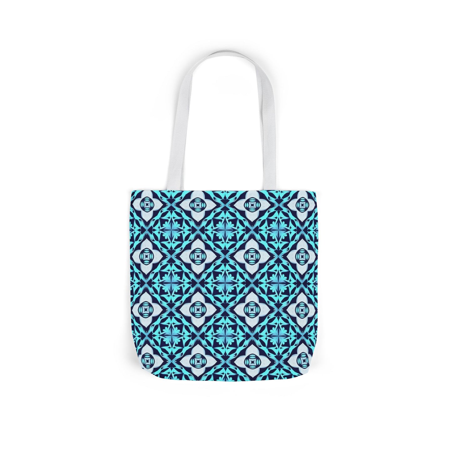Gaia's Blue Geometric Tote Bag