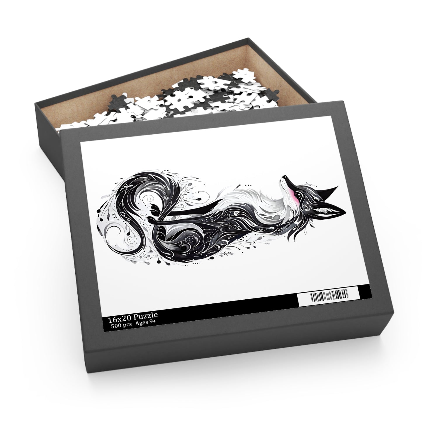 Mystic Black Fox 500 Piece Jigsaw Puzzle