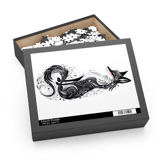Mystic Black Fox 500 Piece Jigsaw Puzzle