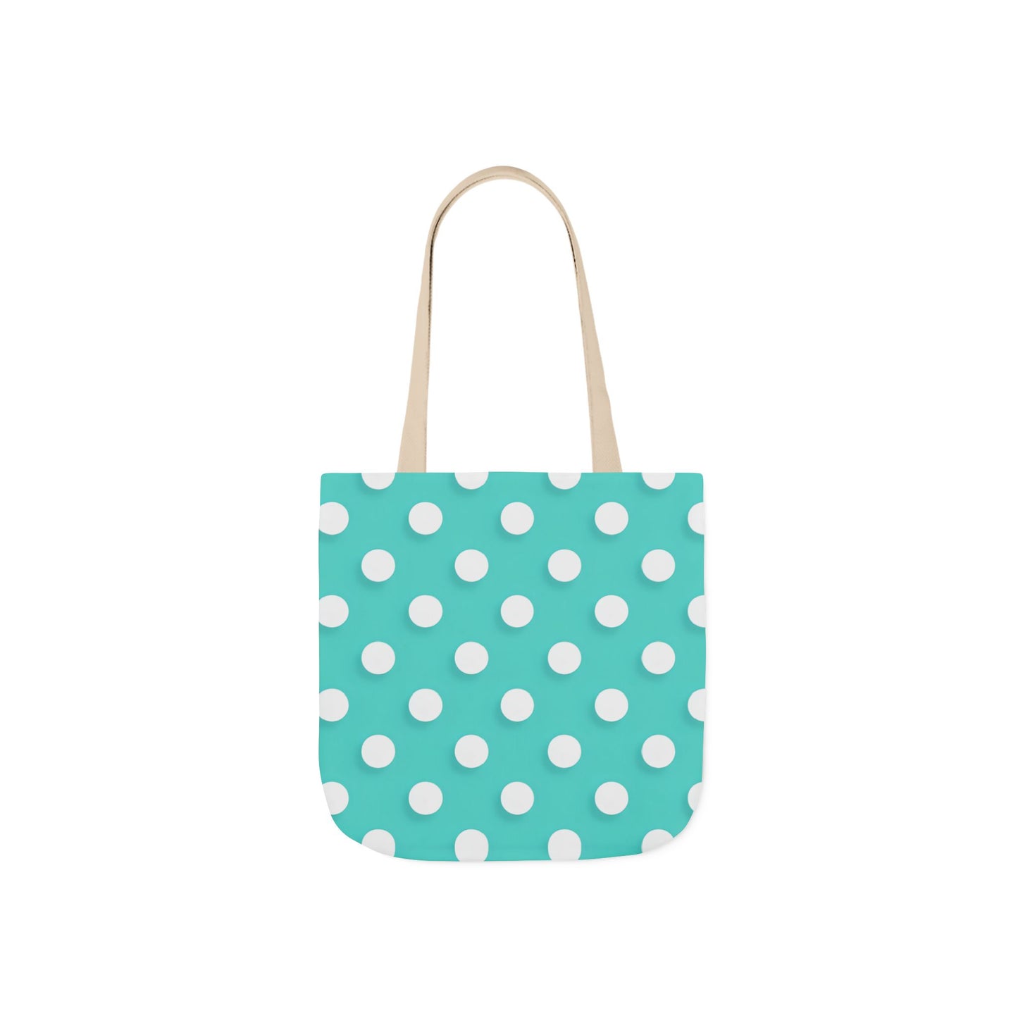 Albert's Aqua Polka Dot Tote Bag
