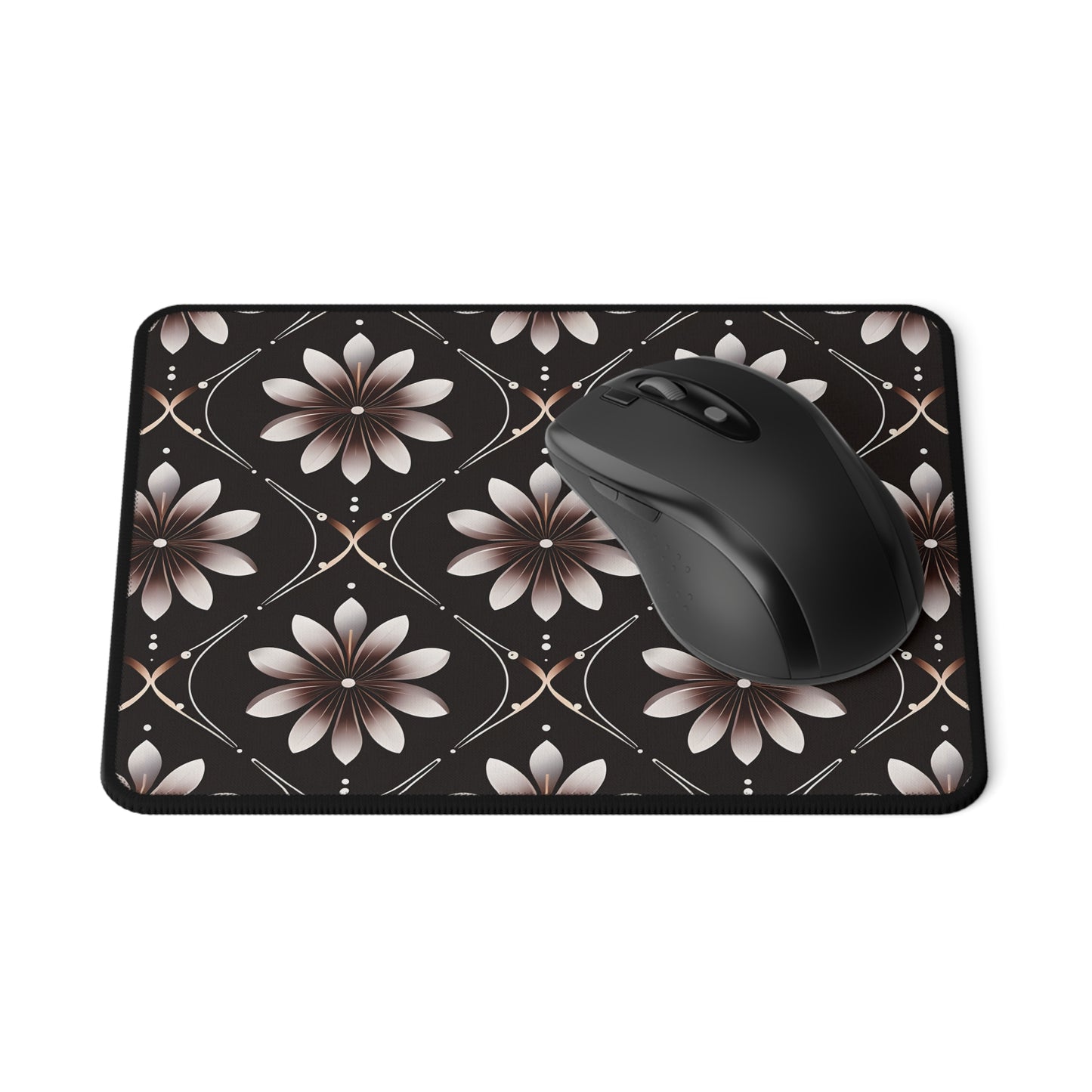 Bazza's Brown Floral Non-Slip Gaming Mouse Pad