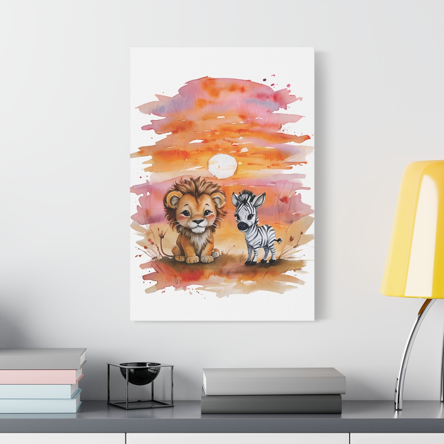 Lily & Fred Whimsical Animal Canvas
