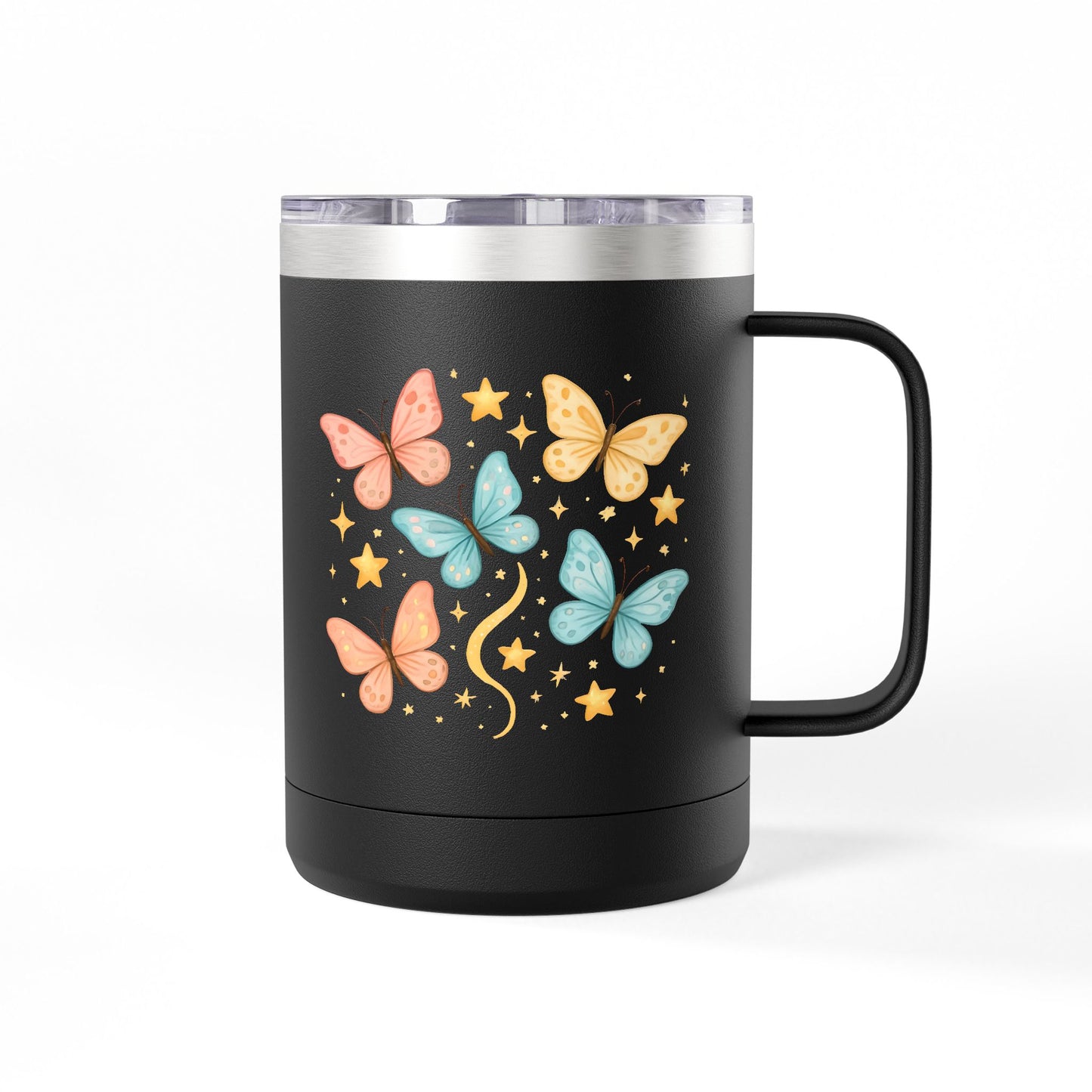 Barb's Butterfly & Stars Coffee Mug Tumbler