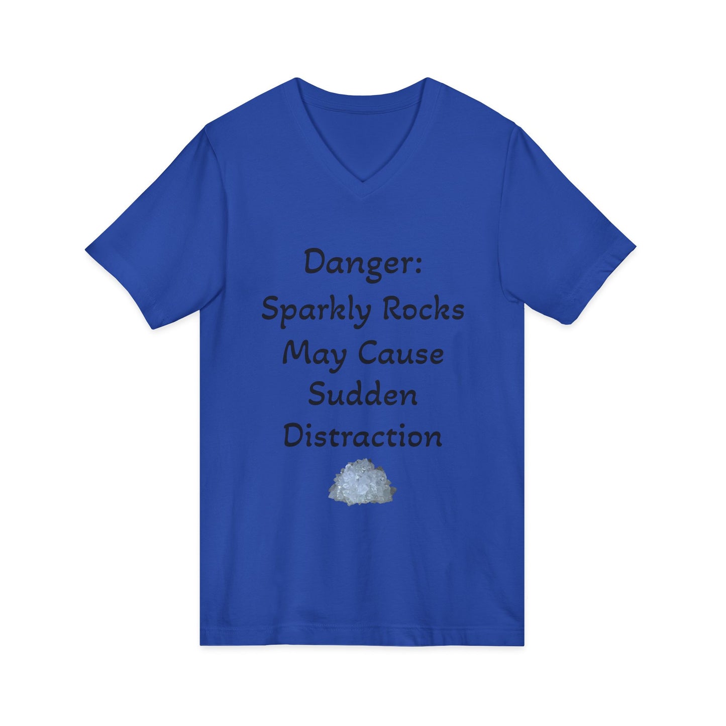 Diana's "Danger: Sparkly Rocks May Cause Sudden Distraction" Women's V-Neck Shirt