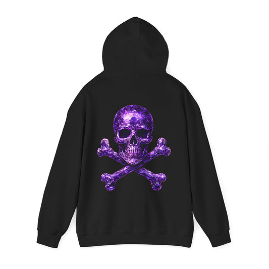 Amethyst Skull & Crossbones Adult Sweatshirt - Hooded