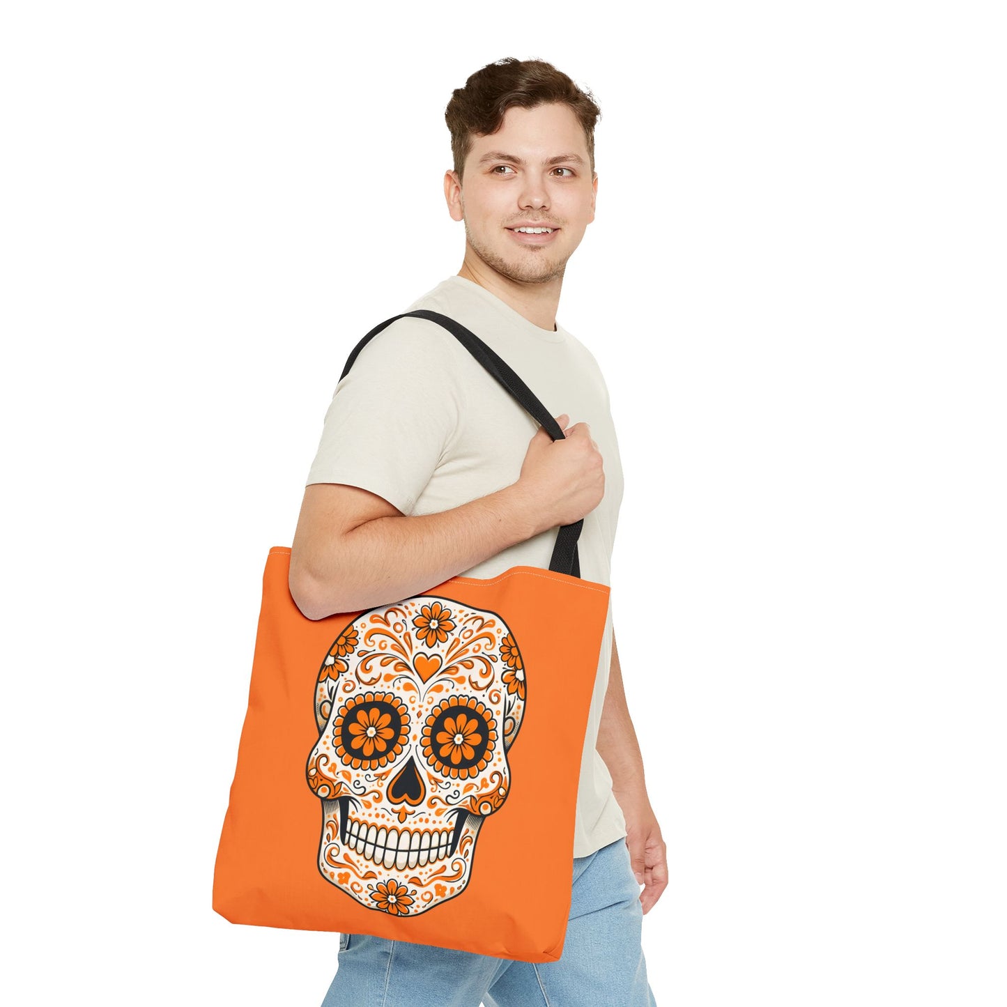 Odin's Orange Sugar Skull Tote Bag