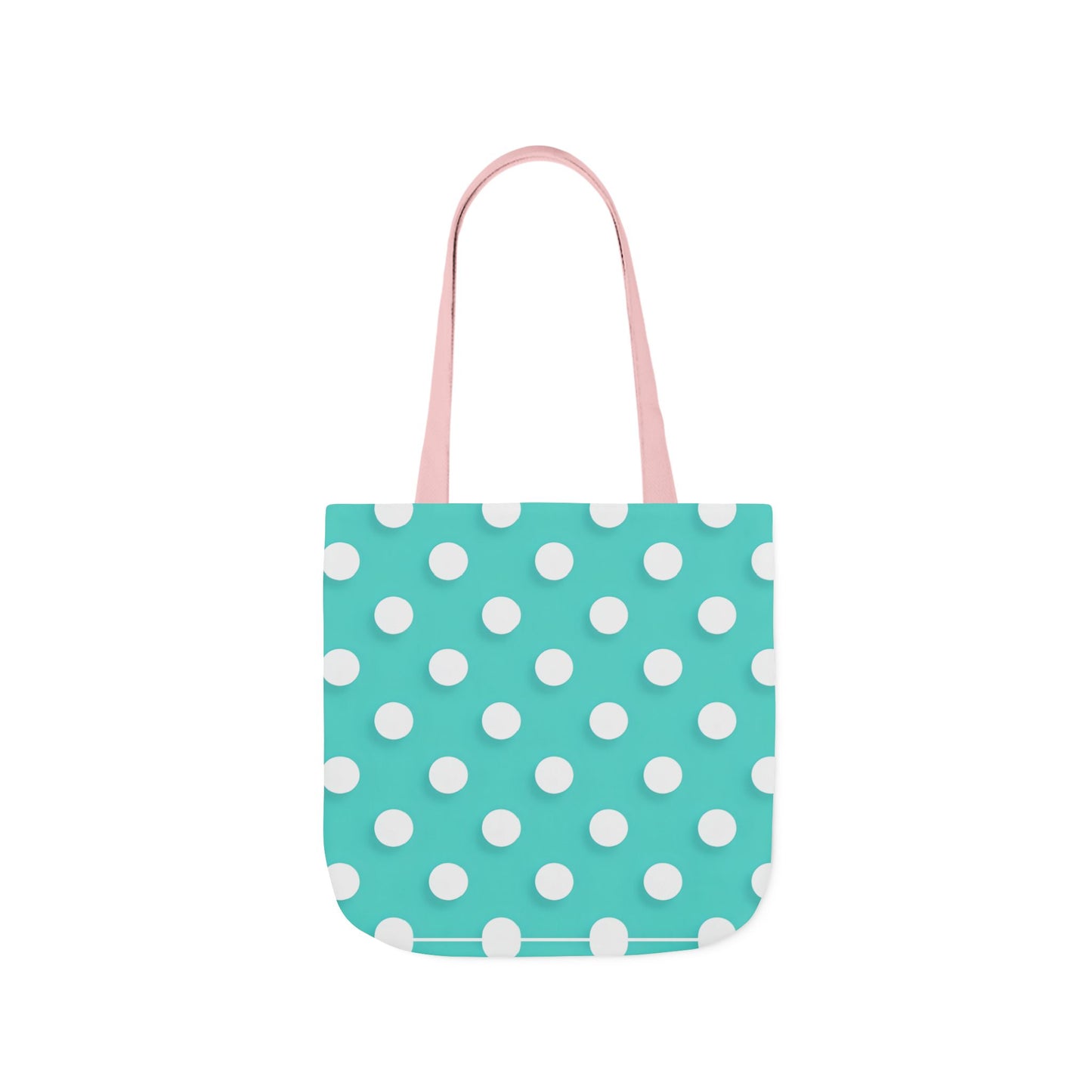 Albert's Aqua Polka Dot Tote Bag