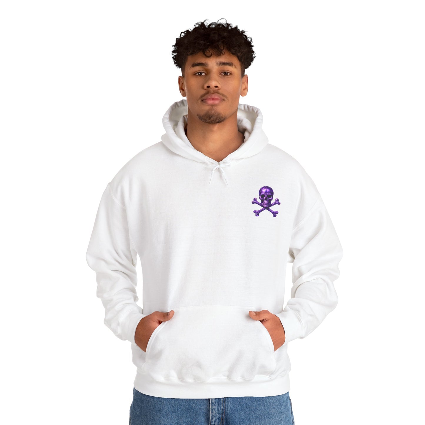 Amethyst Skull & Crossbones Adult Sweatshirt - Hooded
