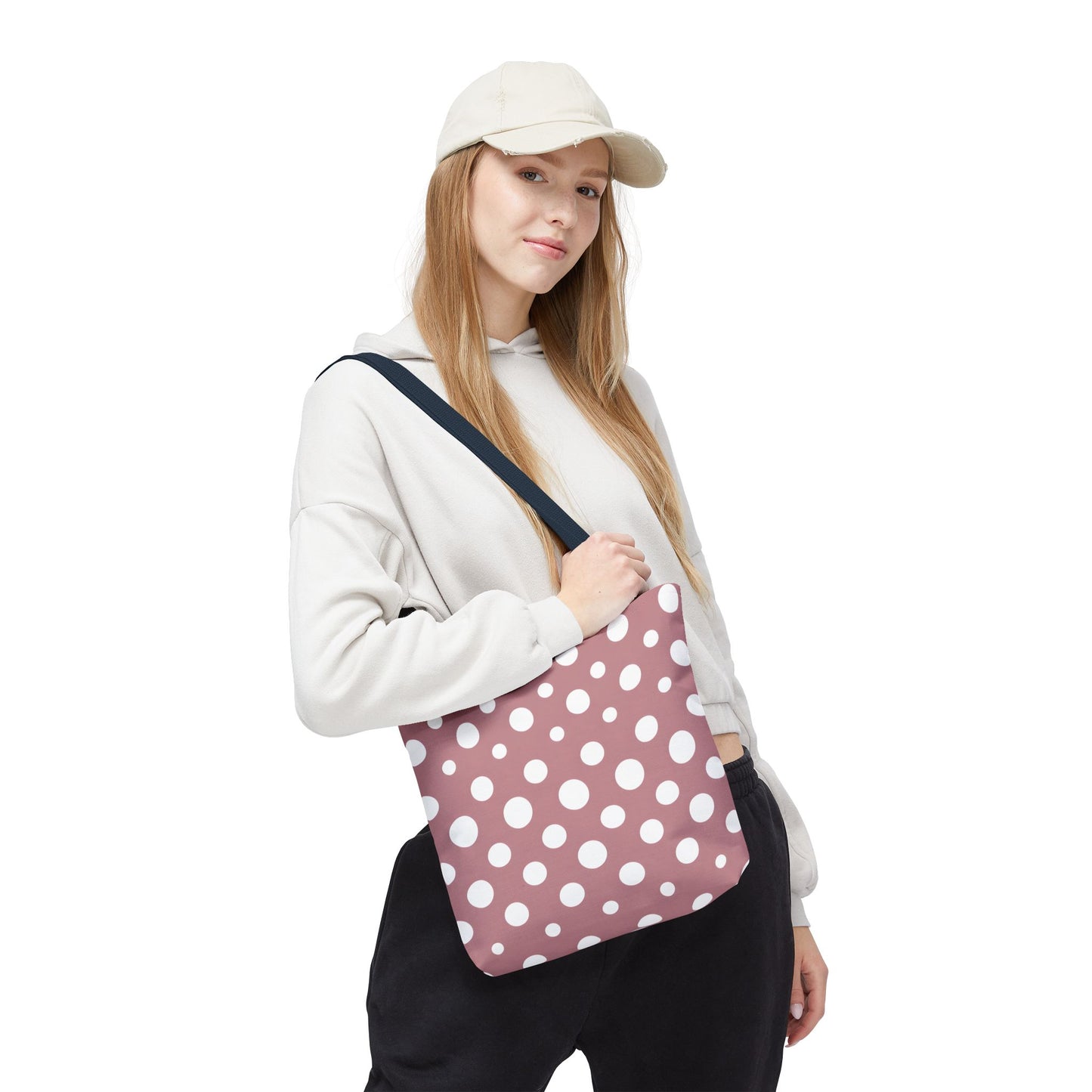 Chic Pink Polka Dot Tote Bag