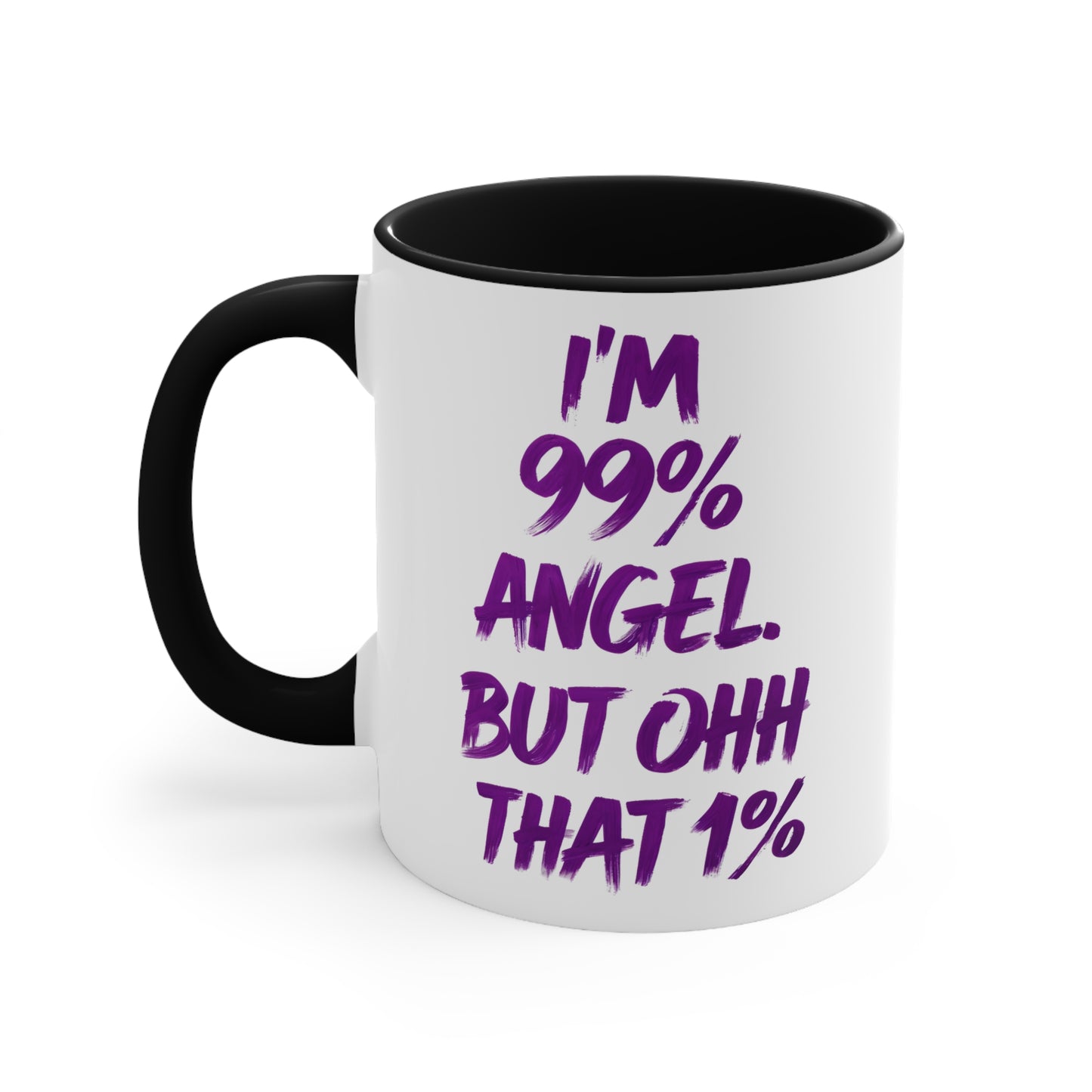 99% Angel Accent Ceramic Mug, Coffee Cup