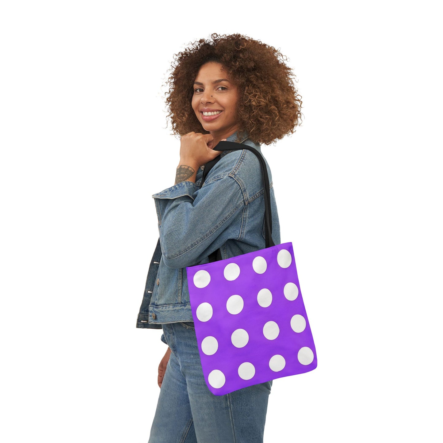 Parker's Purple Polka Dot Tote Bag