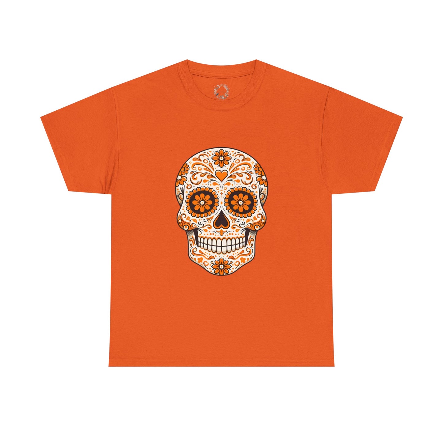 Ophelia's Orange Sugar Skull Adult Shirt