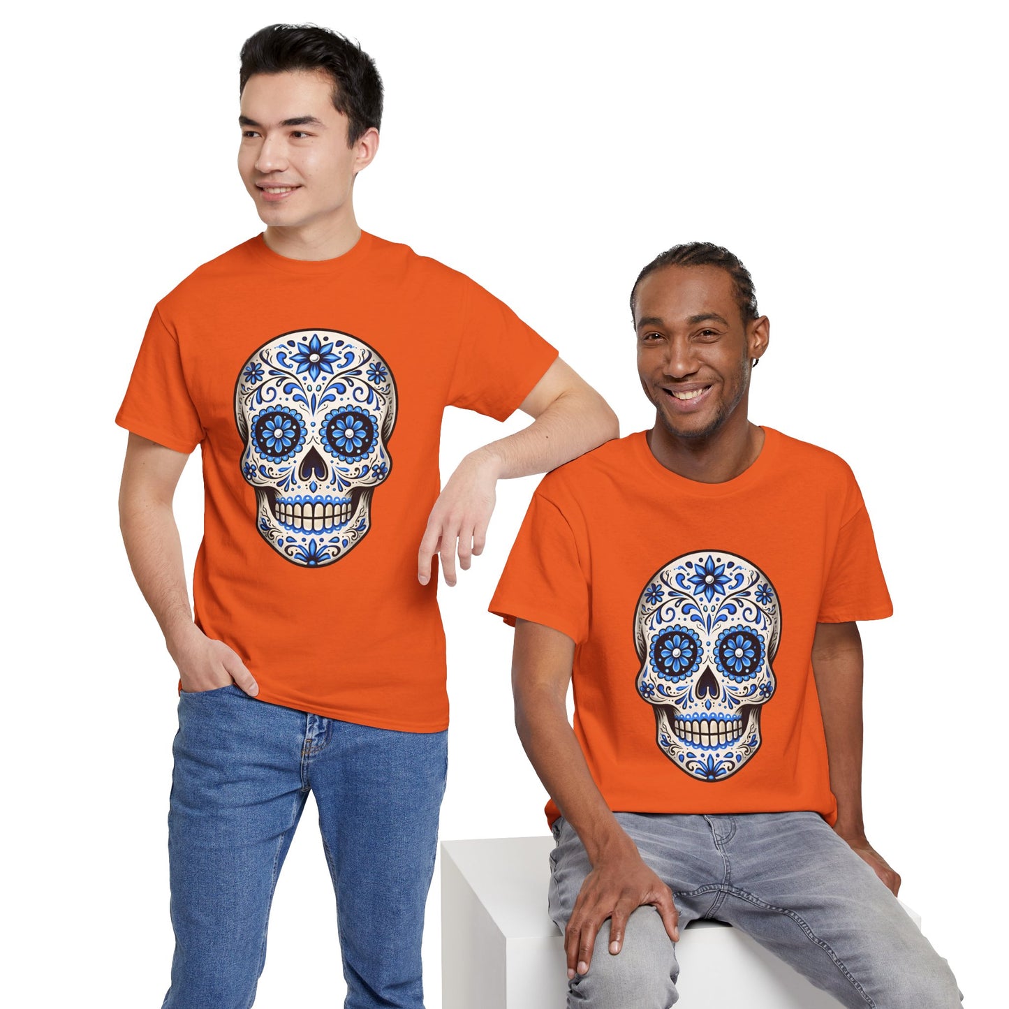 Bea's Blue Sugar Skull Adult Shirt