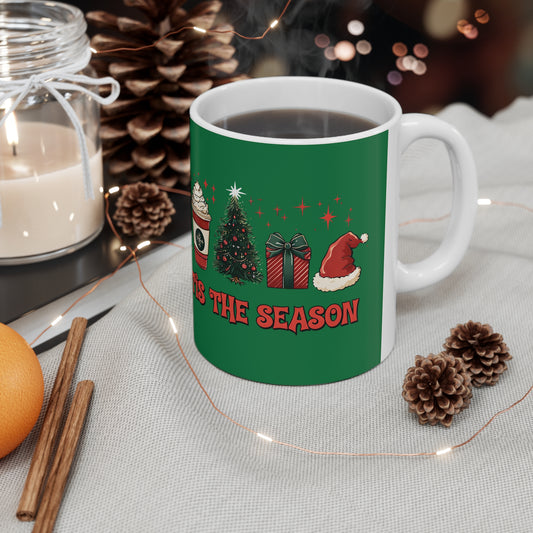 Talia's Tis The Season Christmas Ceramic Mug, Coffee Cup