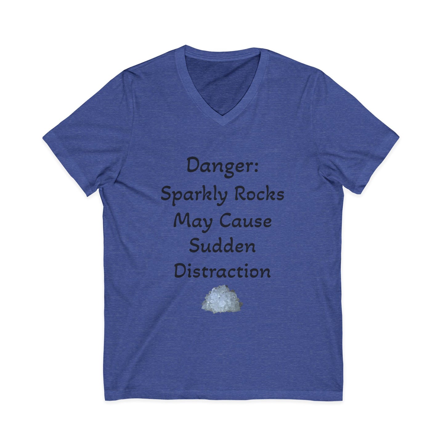 Diana's "Danger: Sparkly Rocks May Cause Sudden Distraction" Women's V-Neck Shirt