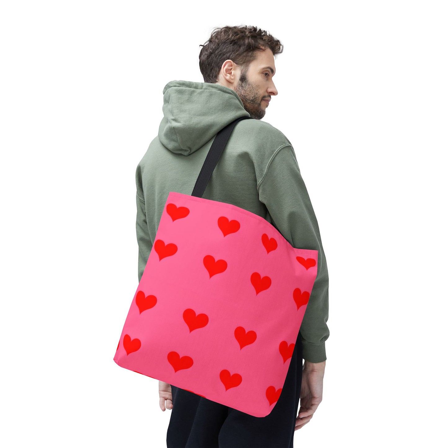 Paisley's Pink & Red Heart Tote Bag