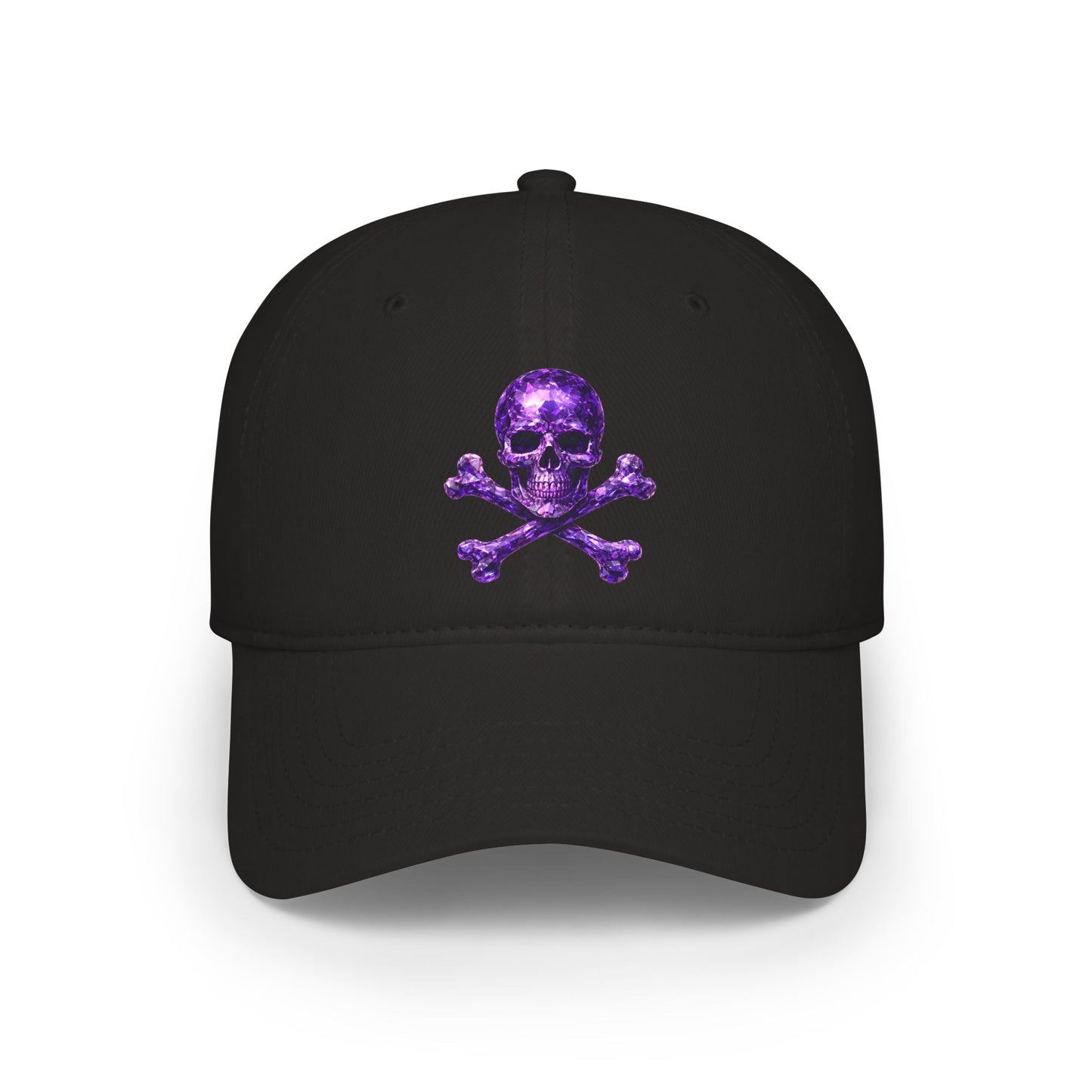 Amethyst Skull & Crossbones Low Profile Baseball Cap