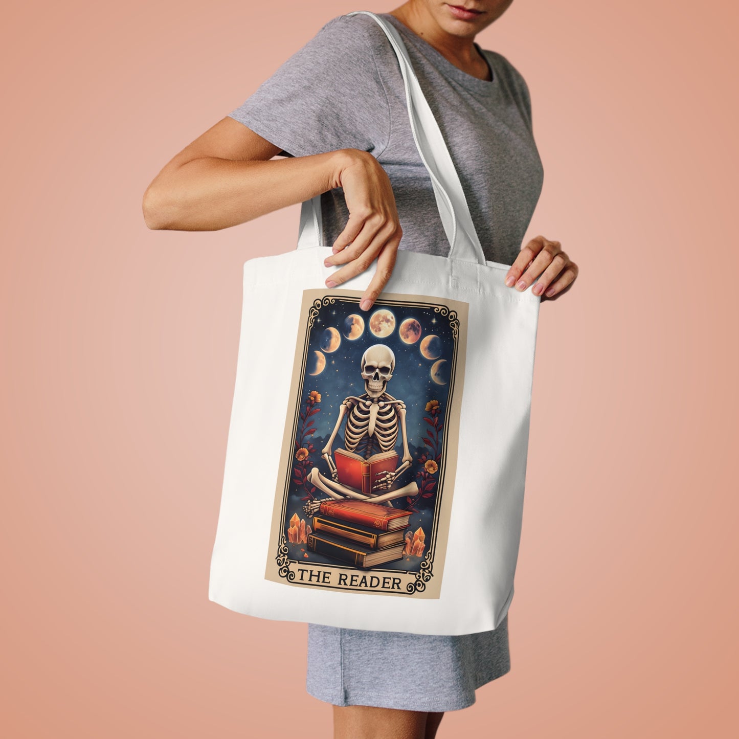 Mazie Skeleton Reader Tote Bag