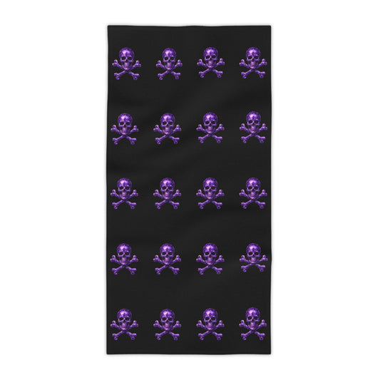 Archer's Amethyst Skull & Crossbones Beach Towel