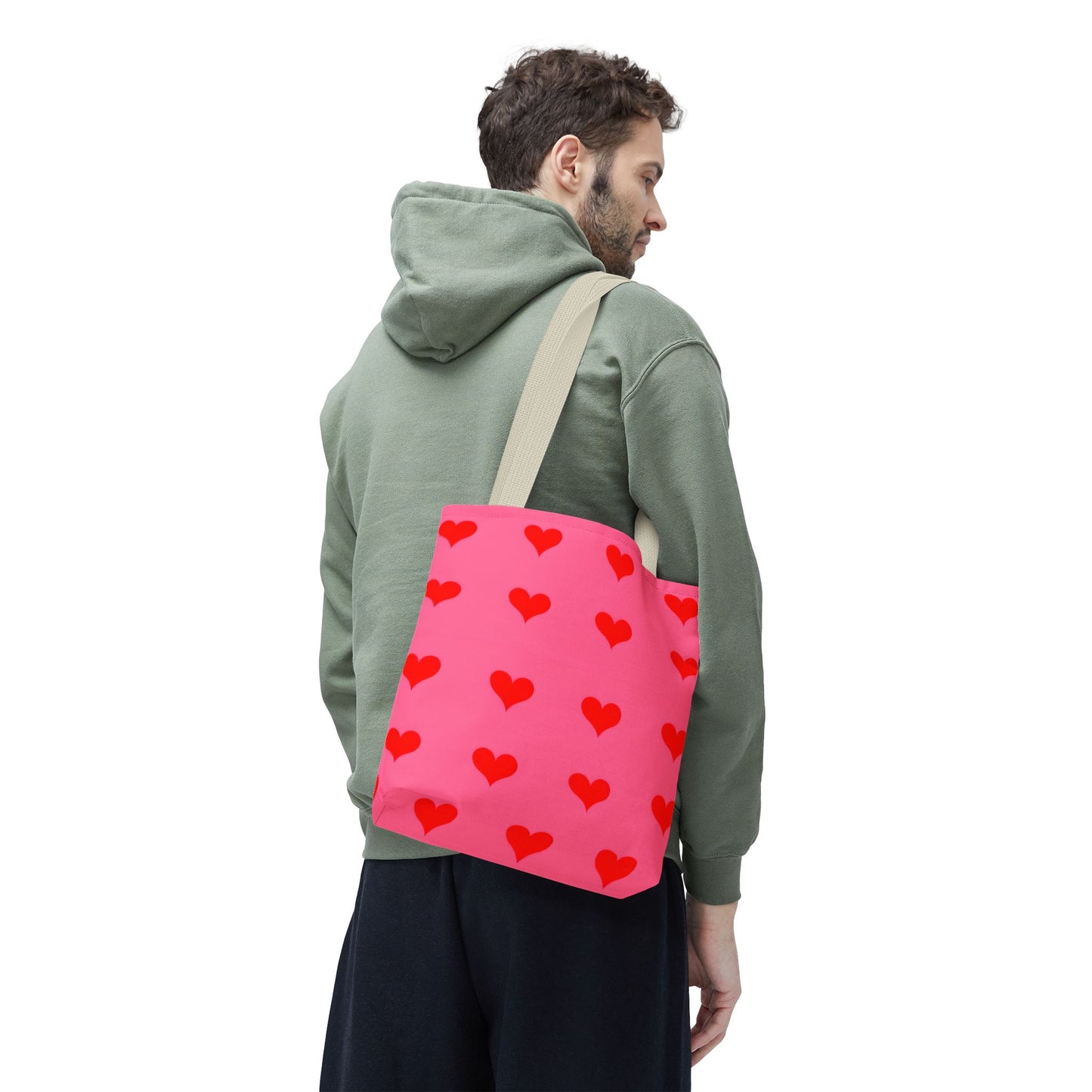 Paisley's Pink & Red Heart Tote Bag
