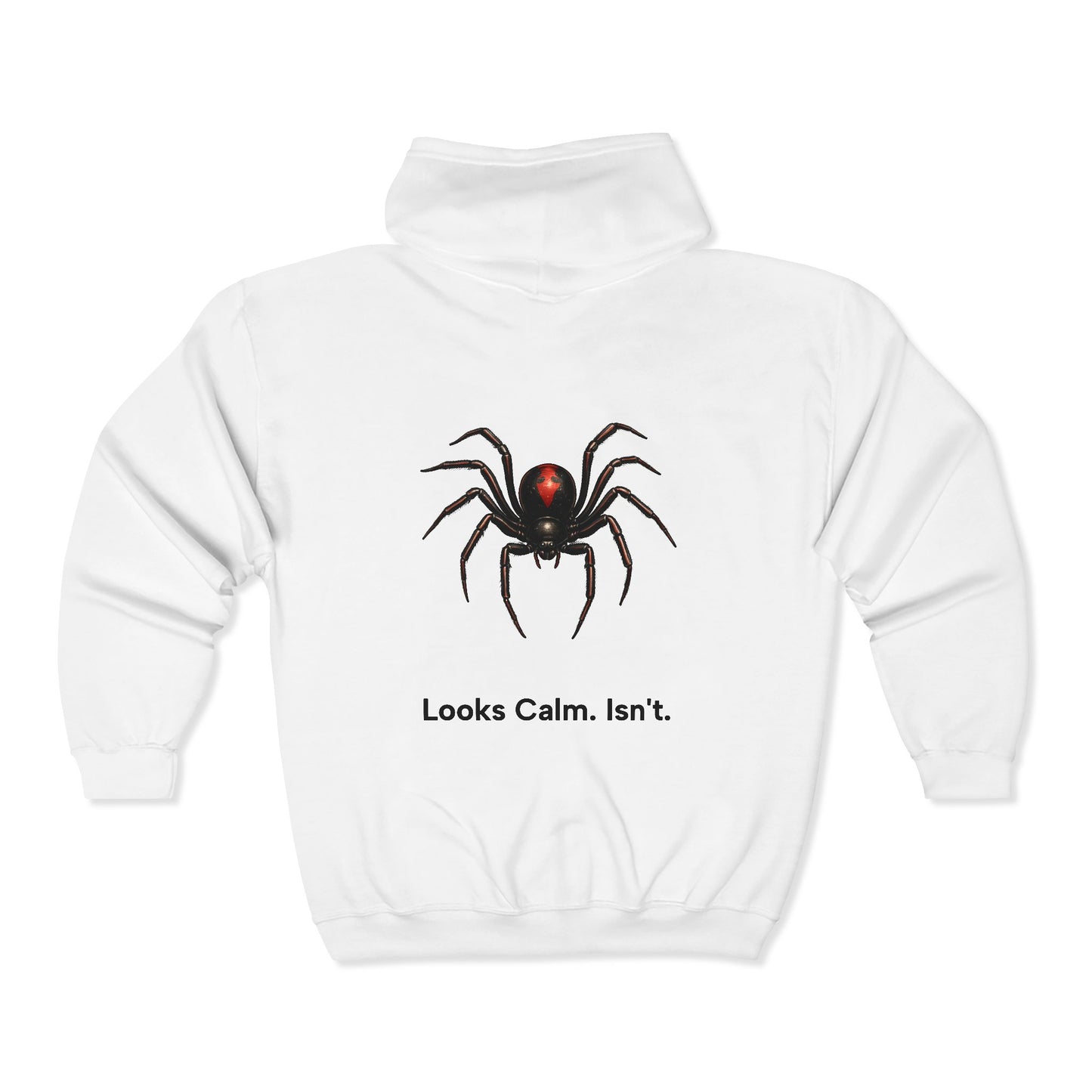 Looks Calm. Isn't. Adult Full Zip Sweatshirt - Hooded