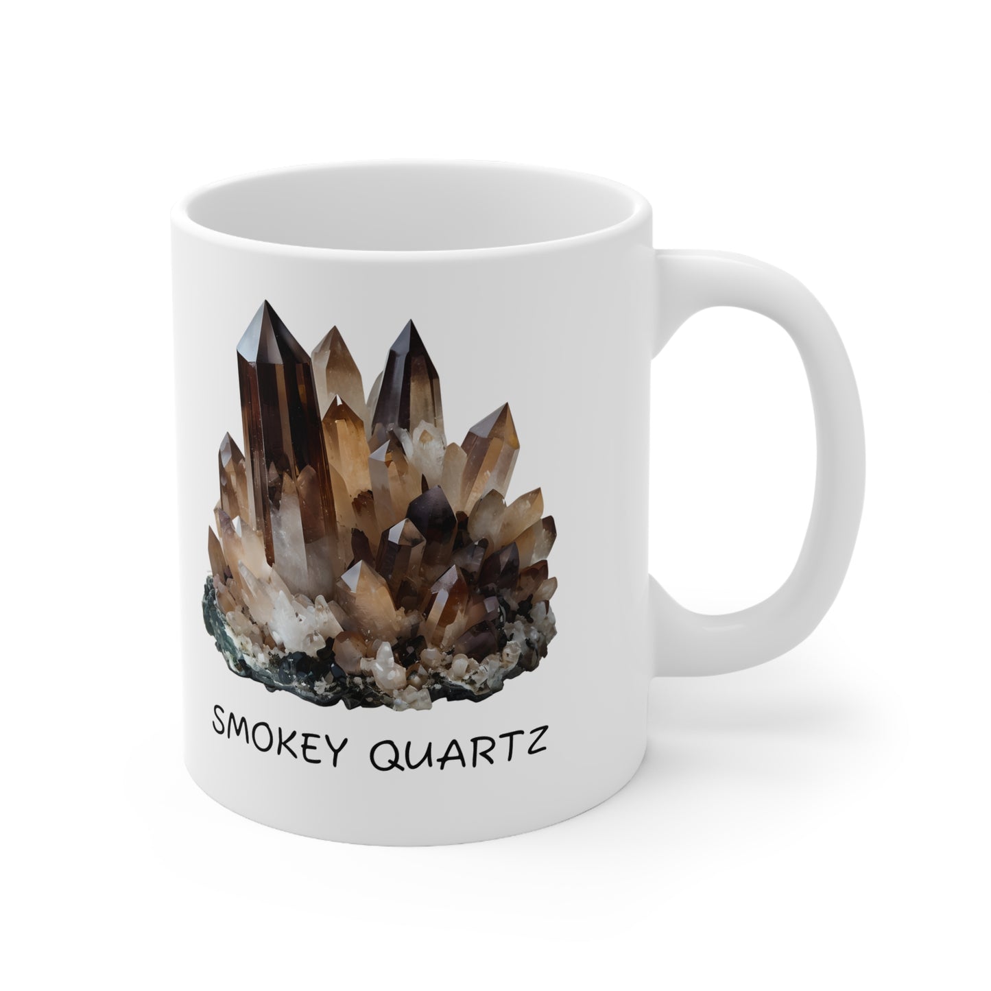 Sal's Smokey Quartz Crystal Collection Ceramic Mug, Coffee Cup