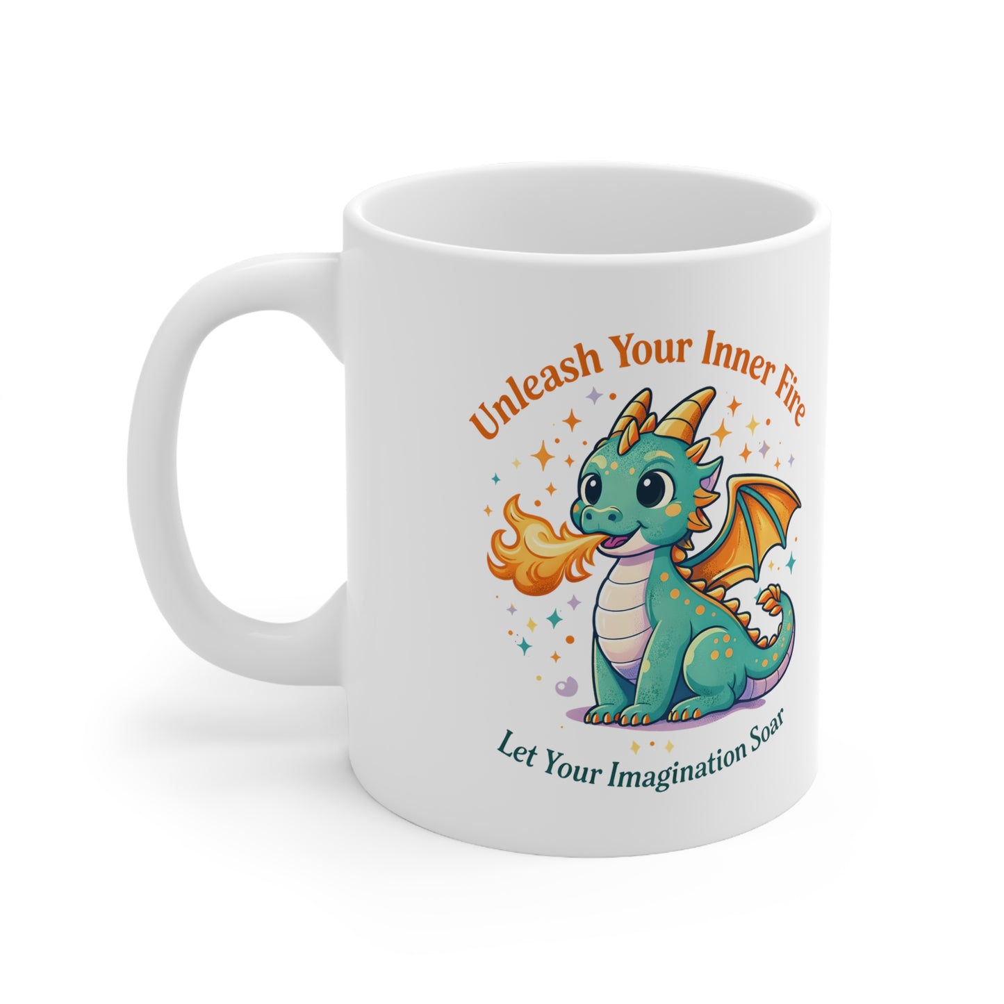 Unleash Your Inner Fire Dragon Ceramic Mug, Coffee Cup