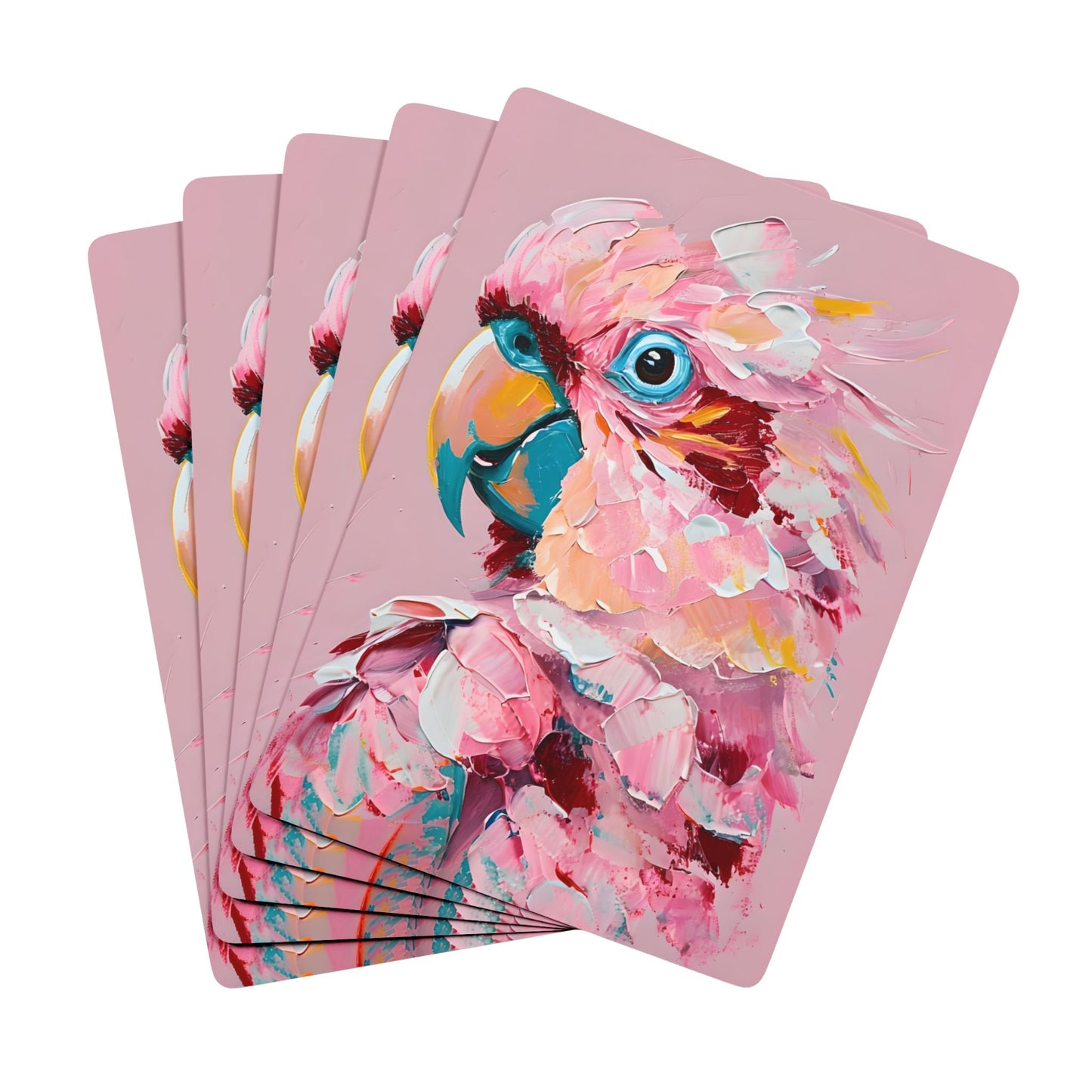 Pink Parrot Playing Cards