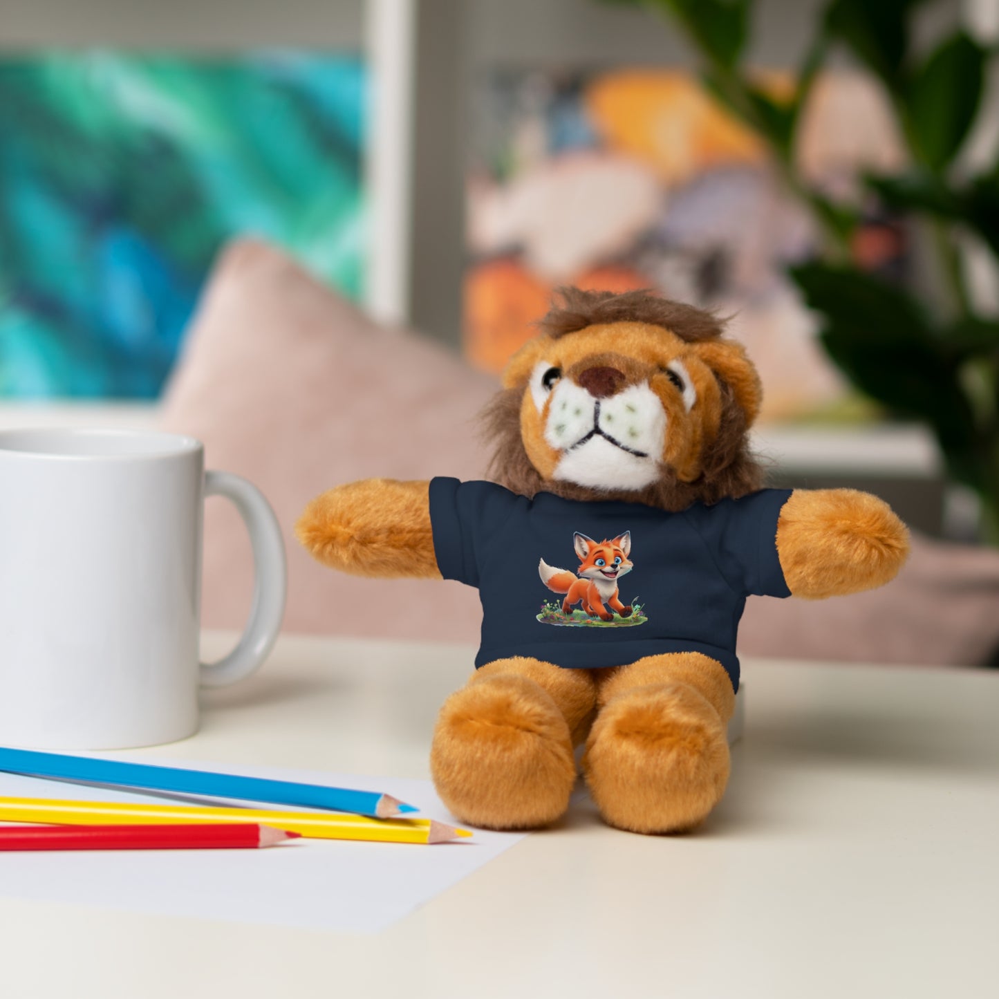 Fox On Tee Animal Plush