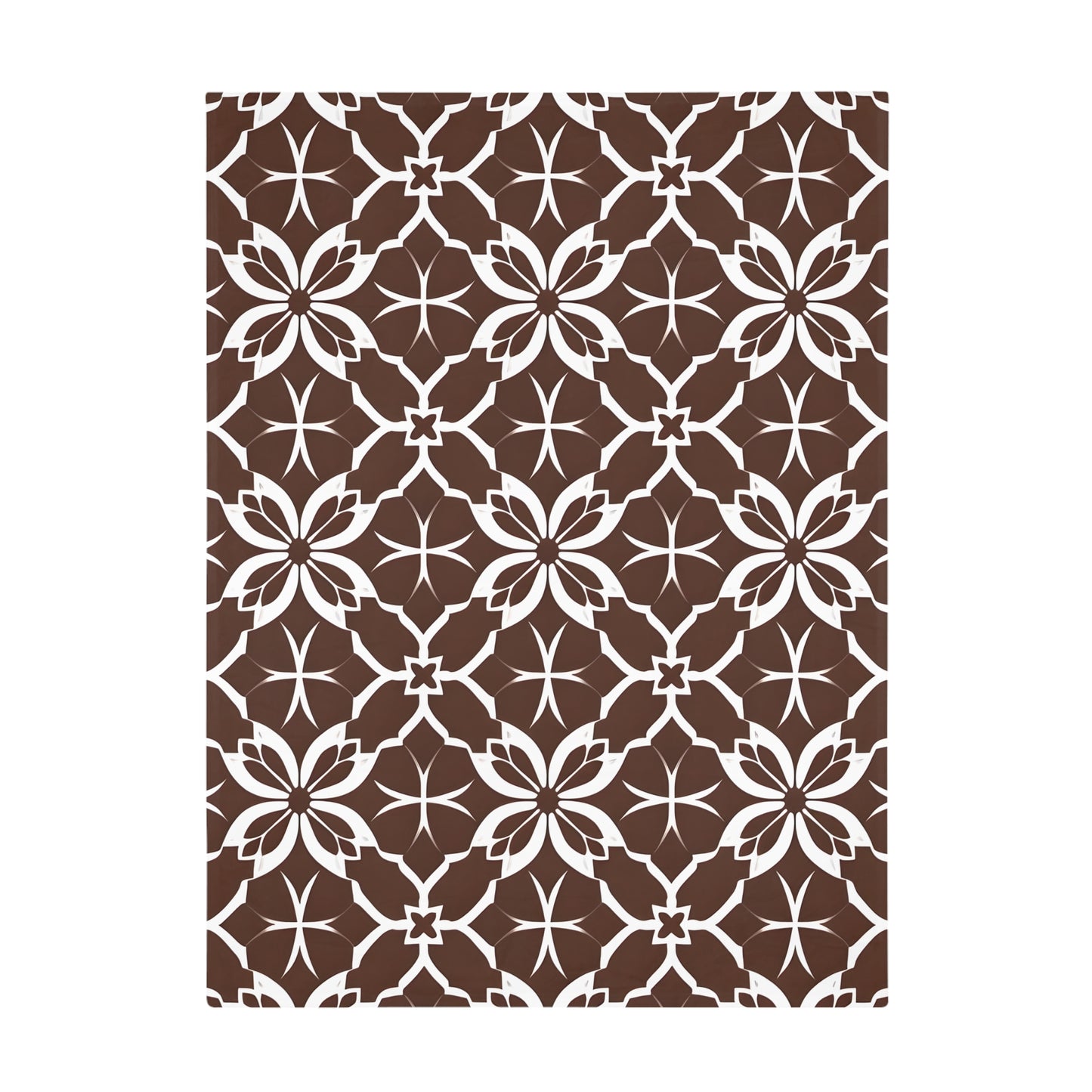 Bambi's Brown Tile Plush Fleece Blanket