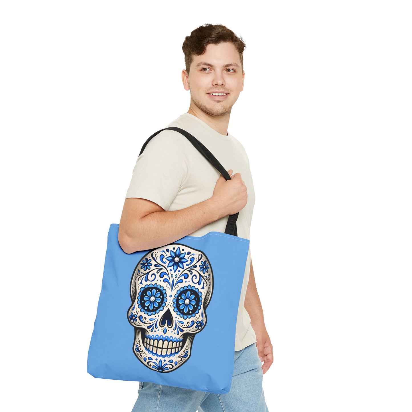 Brenda's Blue Sugar Skull Tote Bag