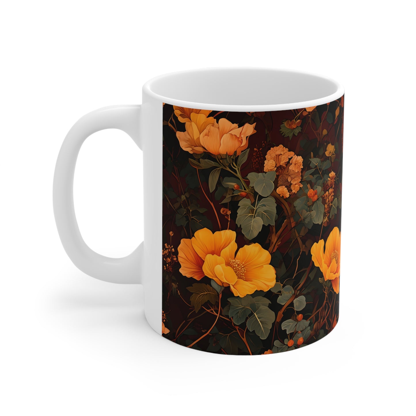 Frida's Floral Ceramic Mug, Coffee Cup