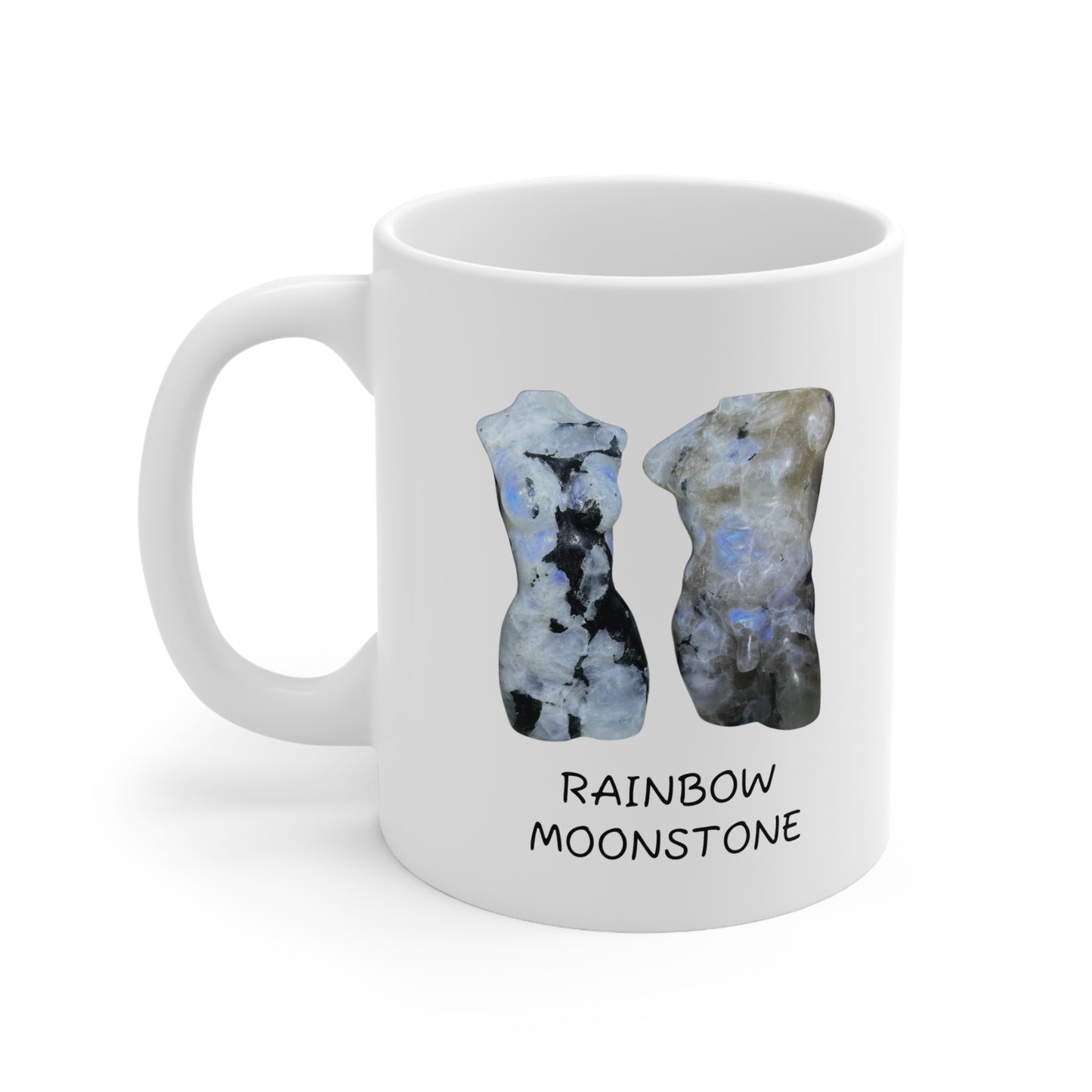 Rainbow Moonstone Crystal Collection Ceramic Mug, Coffee Cup