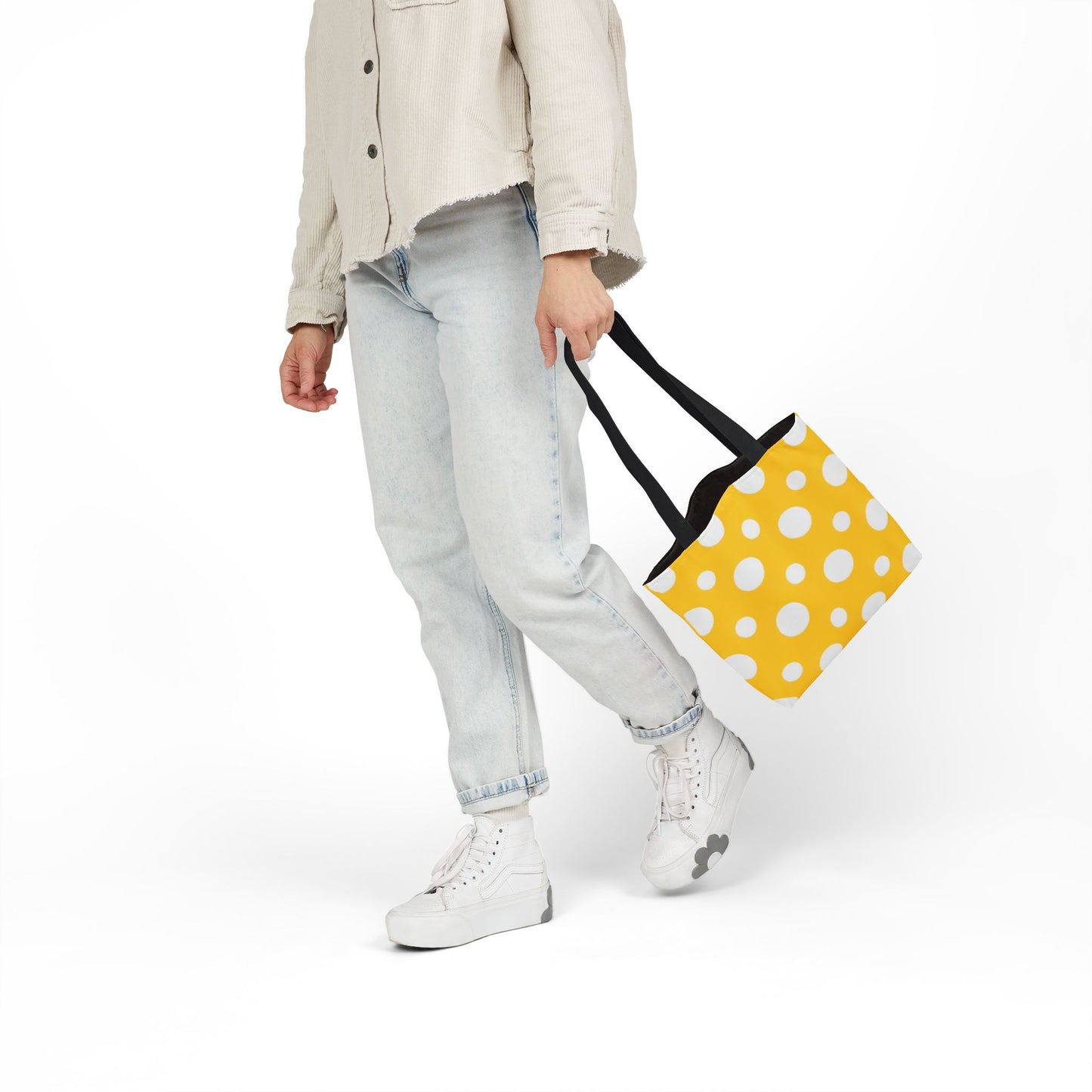 Yuki's Yellow Polka Dot Tote Bag