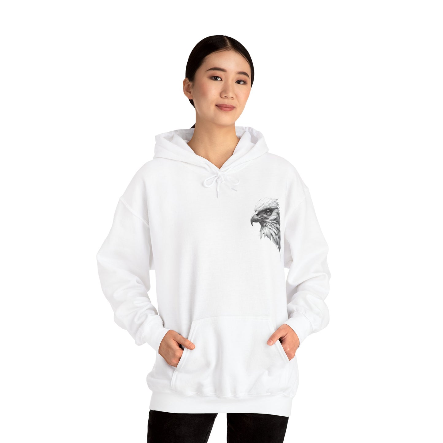 Wayne's Eagle & Wing Print Adult Sweatshirt - Hooded