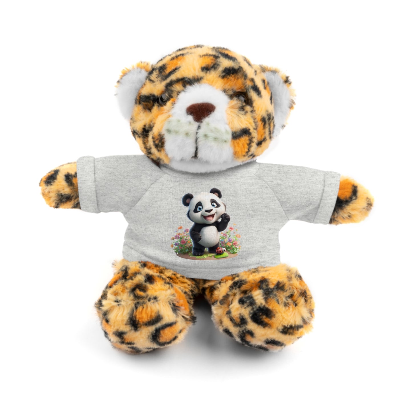 Panda on Tee Plush Animals