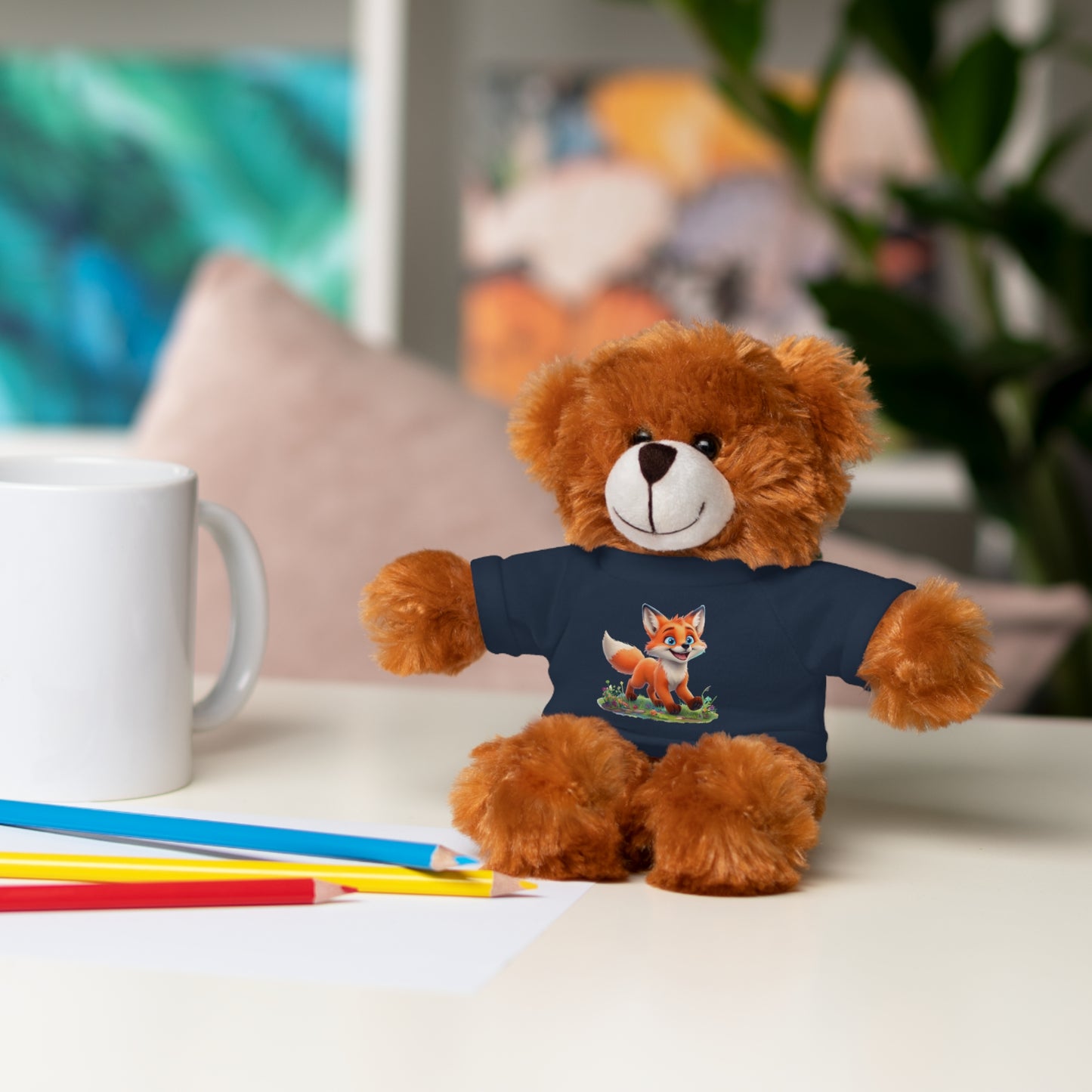 Fox On Tee Animal Plush
