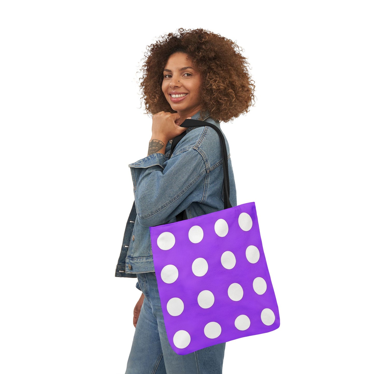 Parker's Purple Polka Dot Tote Bag