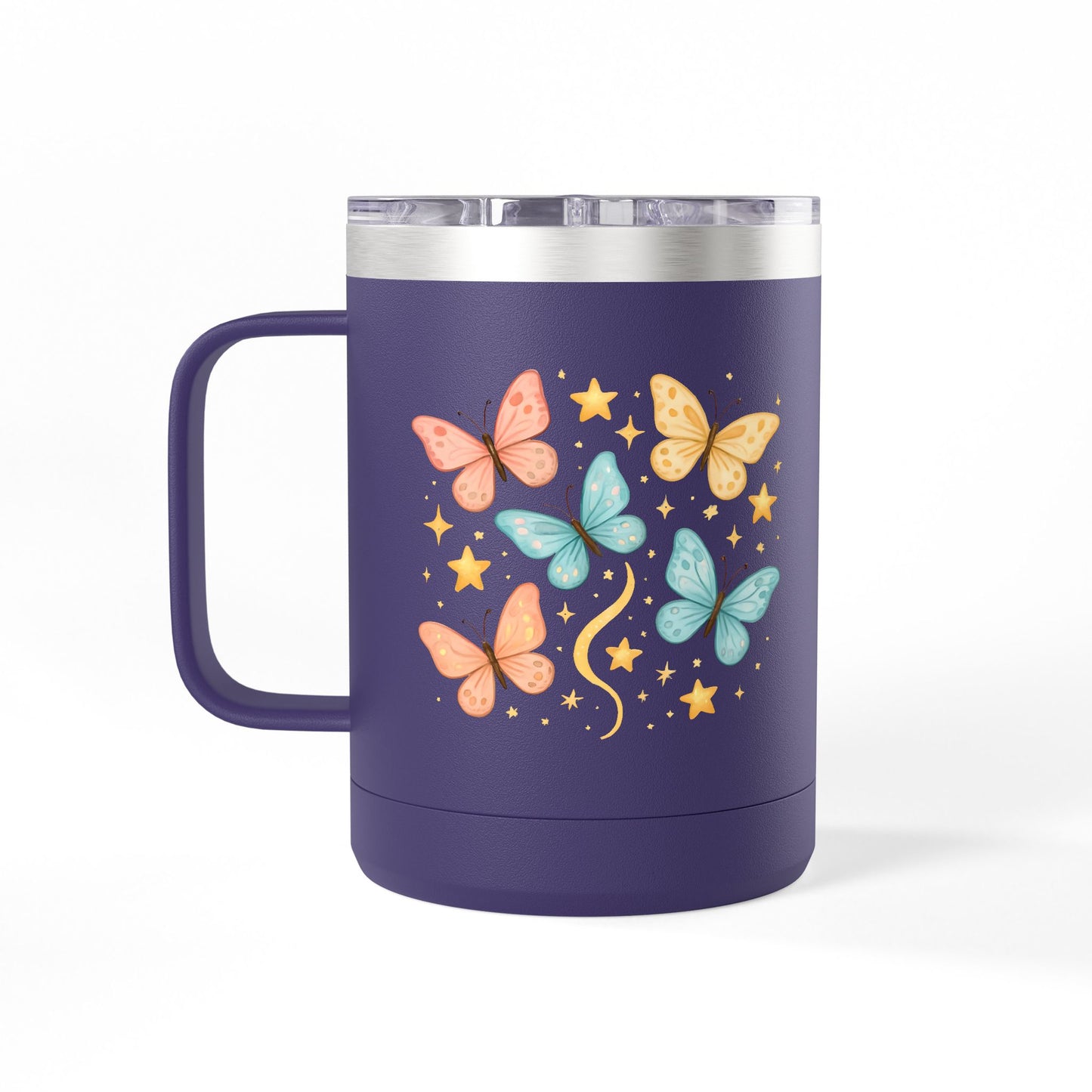 Barb's Butterfly & Stars Coffee Mug Tumbler