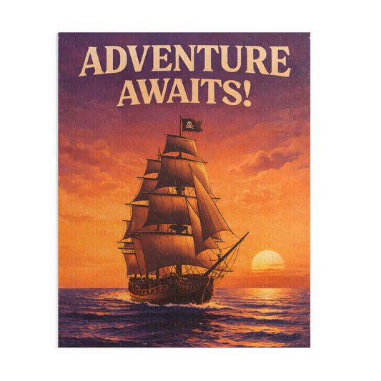 Adventure Awaits Pirate Ship 500 Piece Jigsaw Puzzle