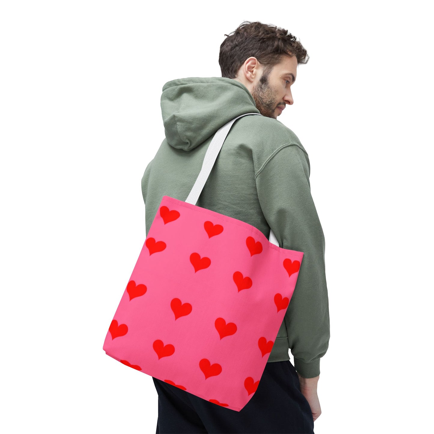 Paisley's Pink & Red Heart Tote Bag