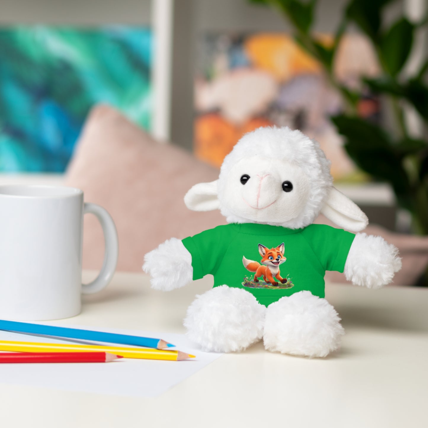 Fox On Tee Animal Plush